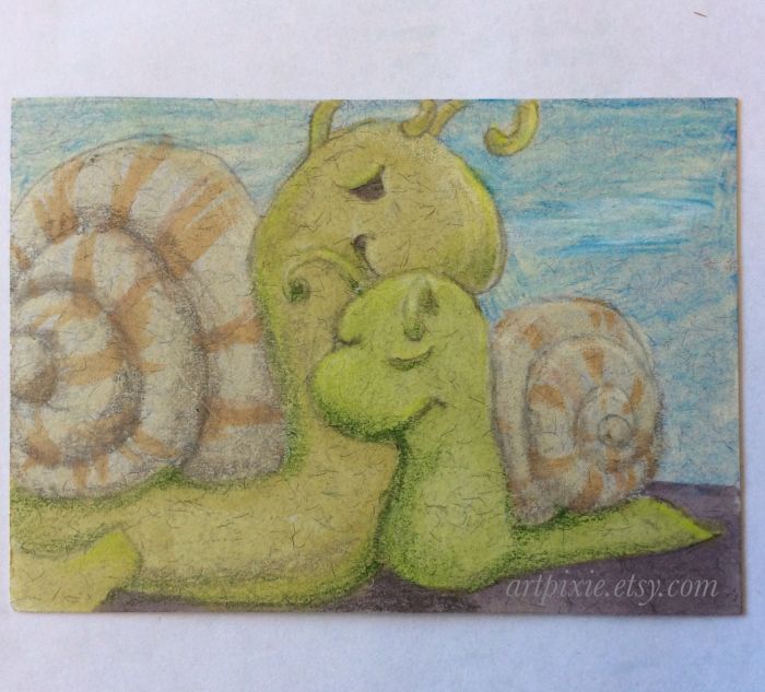 Snuggle snail by Amy Sue Stirland
